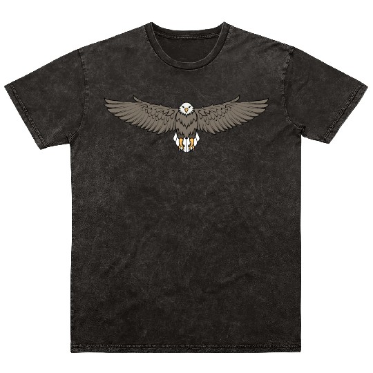 Bald Eagle Flying Cool Eagle Lovers Mineral Wash T Shirts
