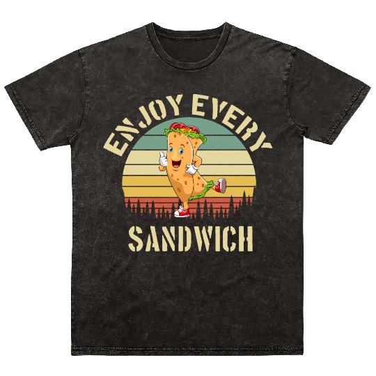 Enjoy Every Sandwich Mineral Wash T Shirts
