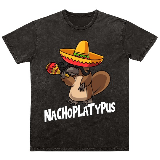 Nachoplatypus Cinco De Mayo Platypus Gifts Fiesta Mineral Wash T Shirts