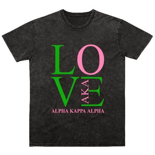Aka Mineral Wash T Shirts Love Sorority Gift Alpha Kappa Aka Parap