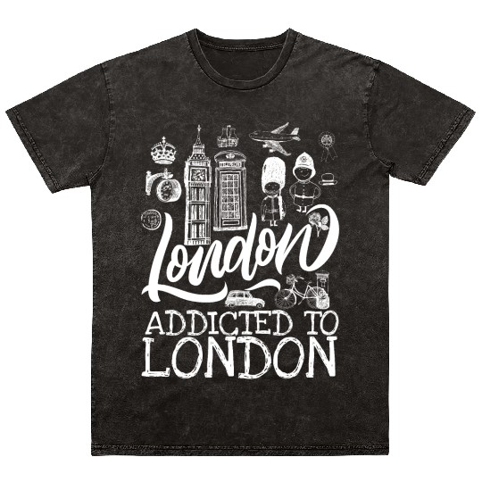 addicted to london - london culture lover Mineral Wash T Shirts