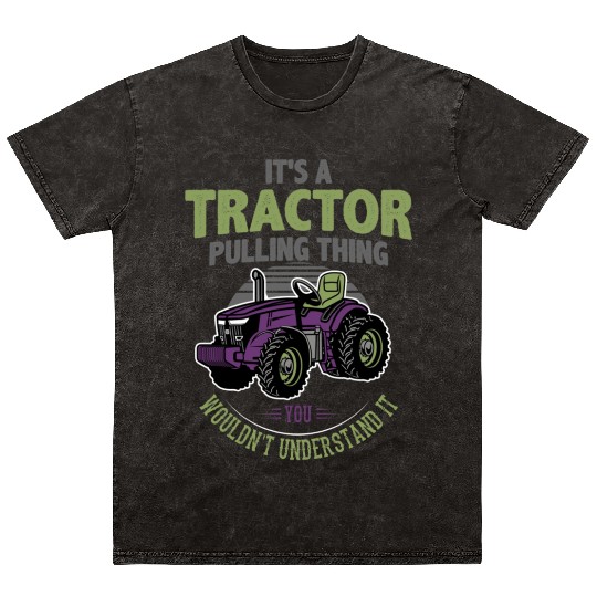 tractor pulling, tractor pulling racing, tractors Mineral Wash T Shirts