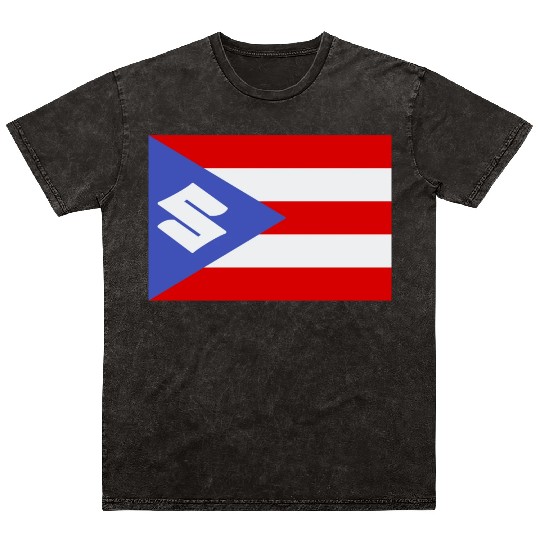 Suzuki Puerto Rico Flag Mineral Wash T Shirts