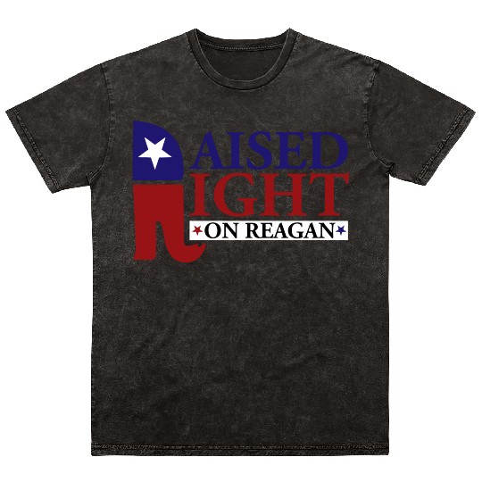 Raised Right On Reagan 80'S Nostalgia Mineral Wash T Shirts