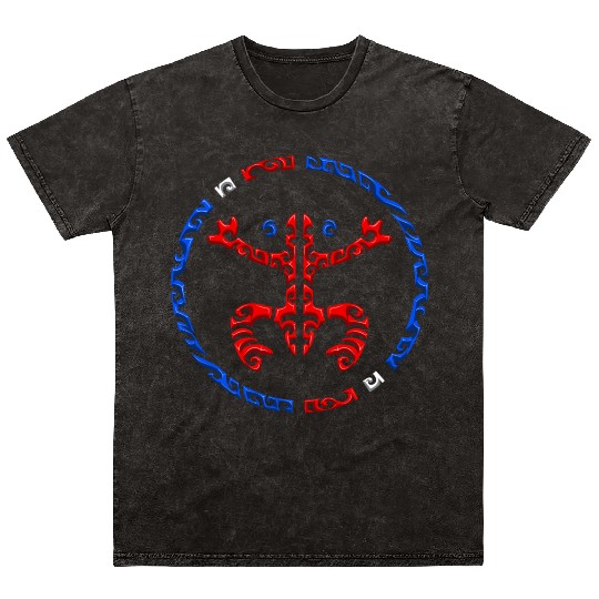 Puerto Rico Coqui Frog Taino Boricua Tribal Mineral Wash T Shirts