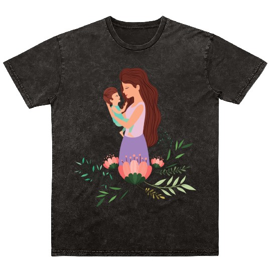 I Love You, Mama & Baby Mineral Wash T Shirts, Mommy and Me Mineral Wash T Shirts