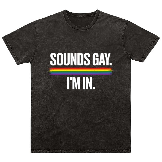 Gay Couple Homosexual LGBTQ Queer Pride Mineral Wash T Shirts