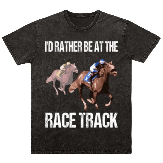 Horse Racing Drinking Derby Barrel Racing Mineral Wash T Shirts