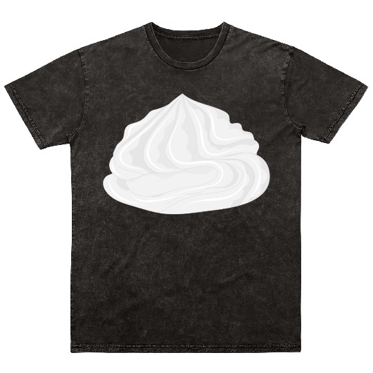 snow-white delicious whipped cream for garnish Mineral Wash T Shirts