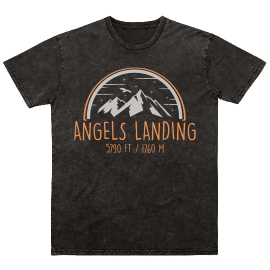Angels Landing Zion National Park Mountain Hikers Mineral Wash T Shirts