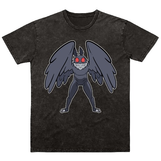 Mothman Mythical Creatures Folklore Cryptid Mineral Wash T Shirts