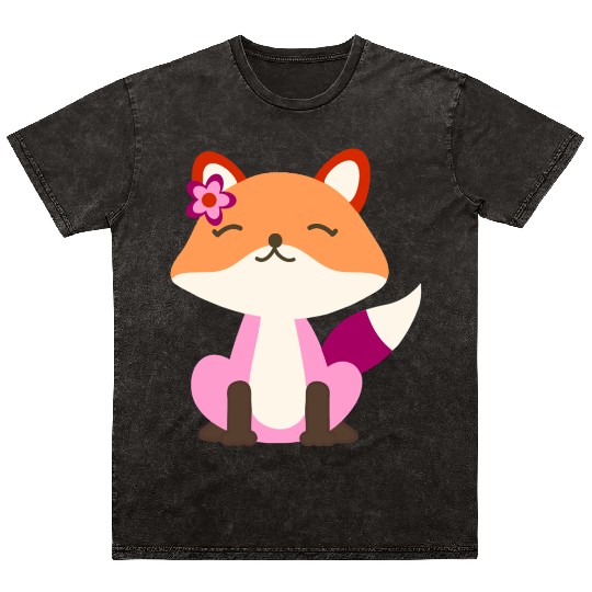 Subtle Lesbian Fox. lesbian fox Mineral Wash T Shirts