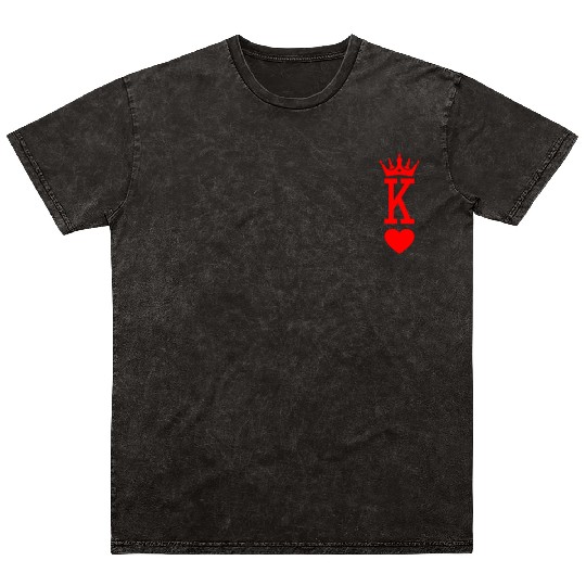 King of Hearts King Queen Couple Halloween Costume Mineral Wash T Shirts