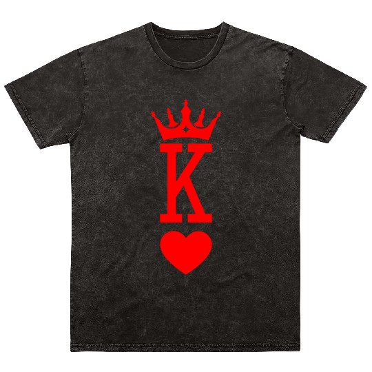 King of Hearts King Queen Couple Halloween Costume Mineral Wash T Shirts