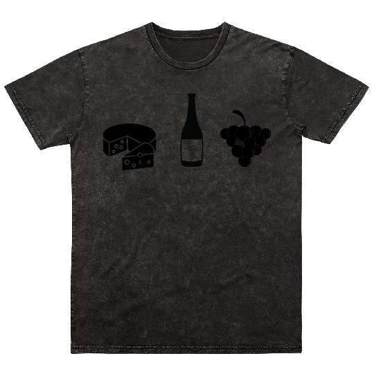 Cheese Wine Grape Mineral Wash T Shirts