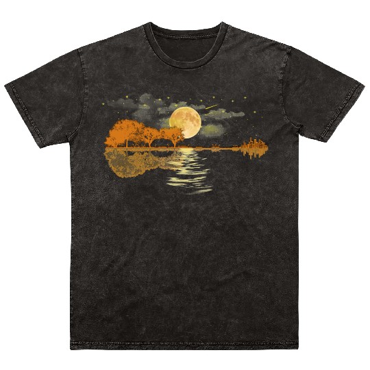 Acoustic Guitar Player Mineral Wash T Shirts Guitar Moonlight Na