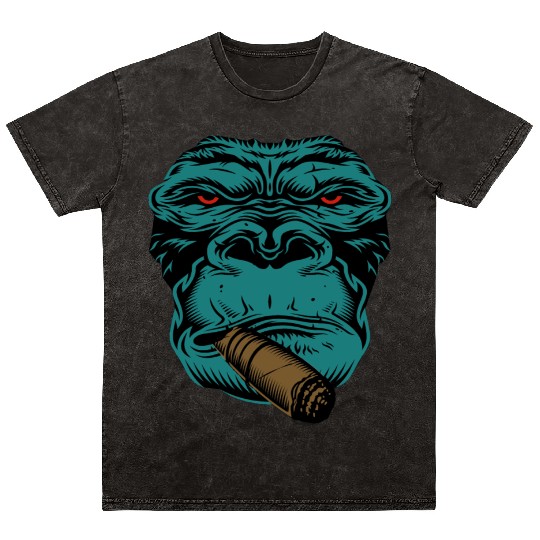 Smoking Gorilla Mineral Wash T Shirts