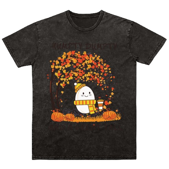 Humpty Dumpty Had A Great Fall Thanksgiving Autumn Mineral Wash T Shirts