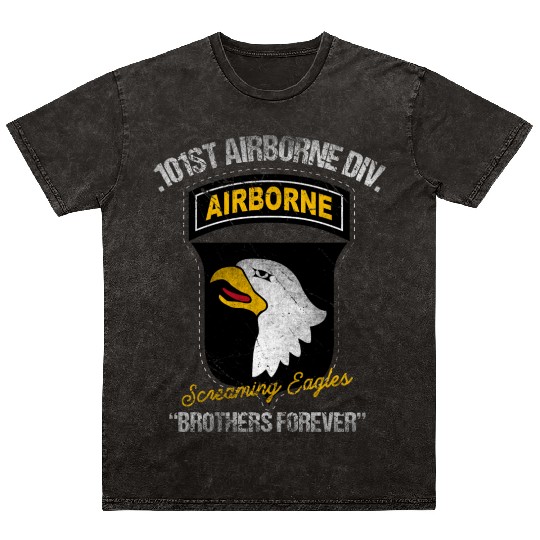 101st Airborne Division US Army Veteran Mineral Wash T Shirts