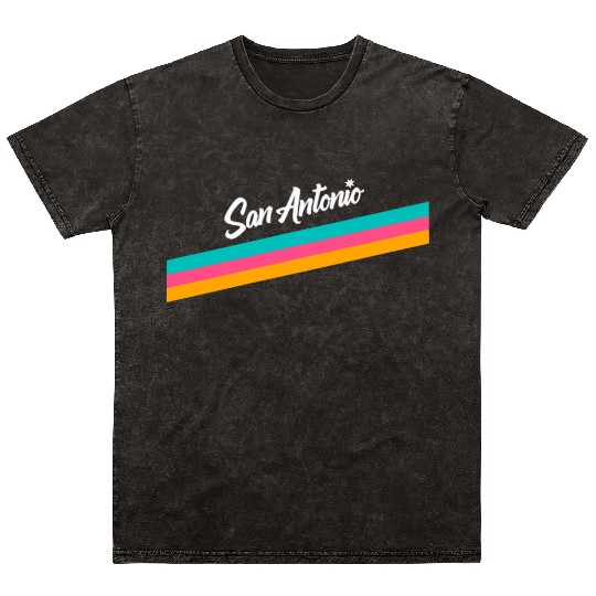 San Antonio Spurs Logo Mineral Wash T Shirts