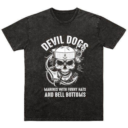 Devil US Navy Corpsman DOC Badass Army Veteran Mineral Wash T Shirts