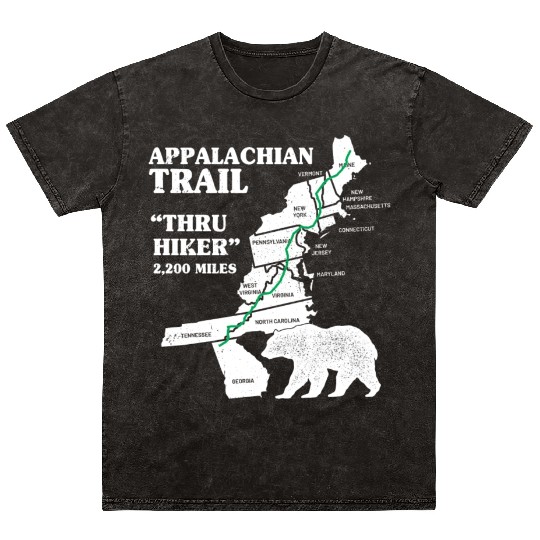 Thruh Hiker, Appalachian Trail - US Trail Mineral Wash T Shirts