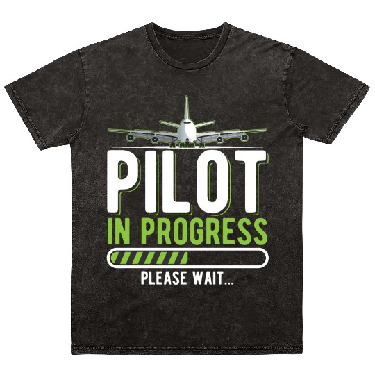 Pilot Loading Airplane Funny Pilots Mineral Wash T Shirts