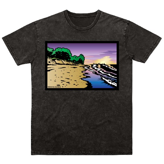 Purple Twilight Indiana Dunes Poster Mineral Wash T Shirts