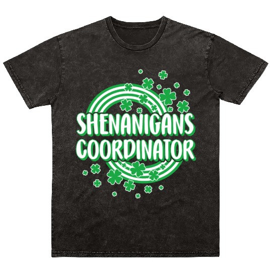 St. Patricks Day Mineral Wash T Shirts, Shenanigans Coordinator,