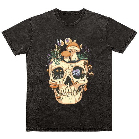 Skull mushrooms vintage skull mushrooms vintage gi Mineral Wash T Shirts