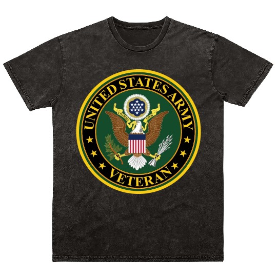 Army US Army Veteran Mineral Wash T Shirts