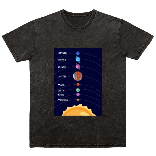 Solar System Mineral Wash T Shirts