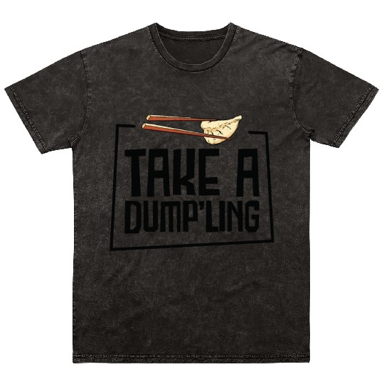 Dumpling Asian Food Chinese Food Fan Mineral Wash T Shirts