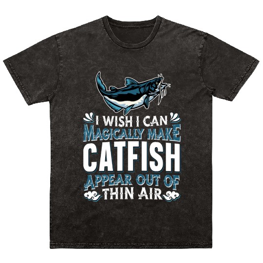 Freshwater Catfish Fishing Mineral Wash T Shirts