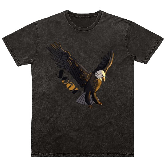 Inspiring Eagle Artistic Graphic Mineral Wash T Shirts