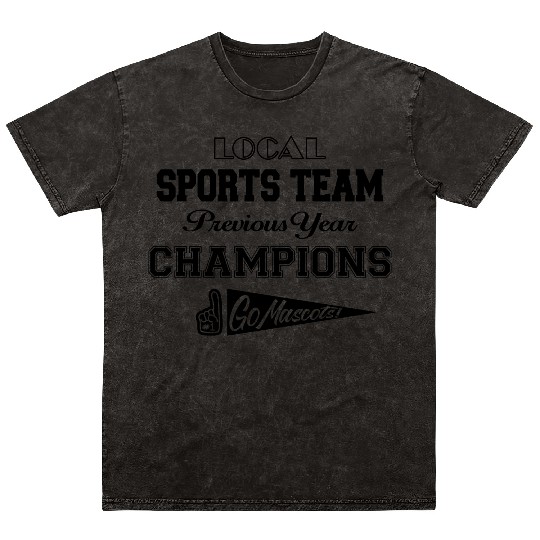 Go Local Sports Team (Black Text) Mineral Wash T Shirts
