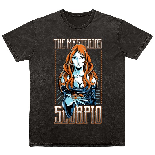 The Mysterious Scorpio Full of Ambition Gift Mineral Wash T Shirts