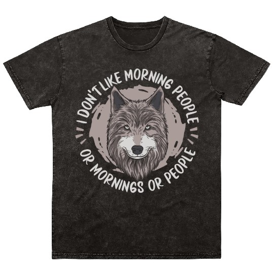 Wolf Wolves Mineral Wash T Shirts