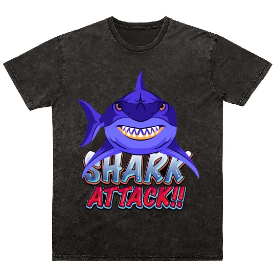 Shark Attack Mineral Wash T Shirts