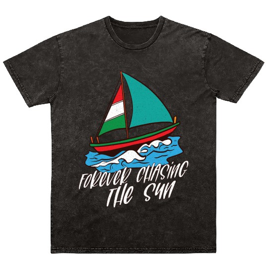 Sailing Sailboat Boating Retirement Plan Yacht Mineral Wash T Shirts