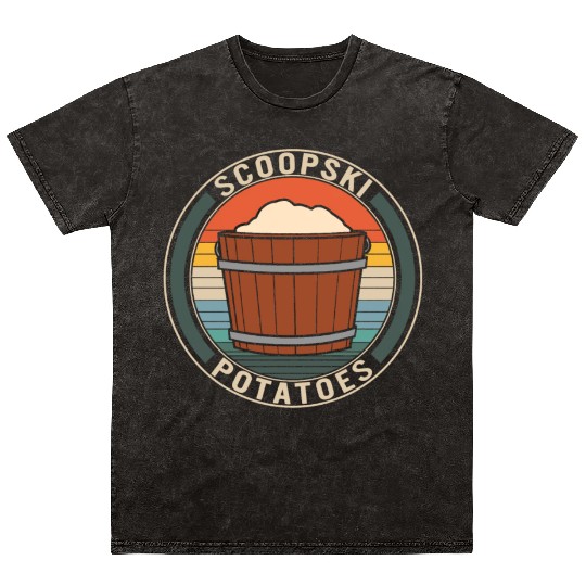 Potato Vegetable Mineral Wash T Shirts, Scoopski Potatoes,