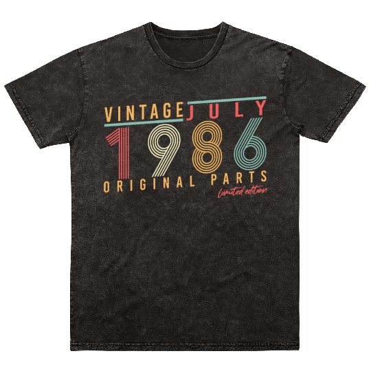 Retro 1986 July Mineral Wash T Shirts