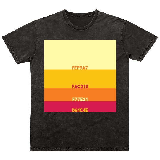 Hex Summer Sunset Mineral Wash T Shirts