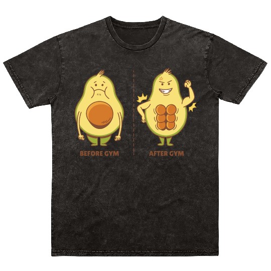 Muscle Avocado Mineral Wash T Shirts
