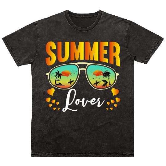 Funny Design for summer Mineral Wash T Shirts