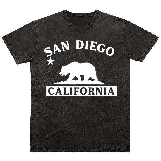 San Diego California Mineral Wash T Shirts
