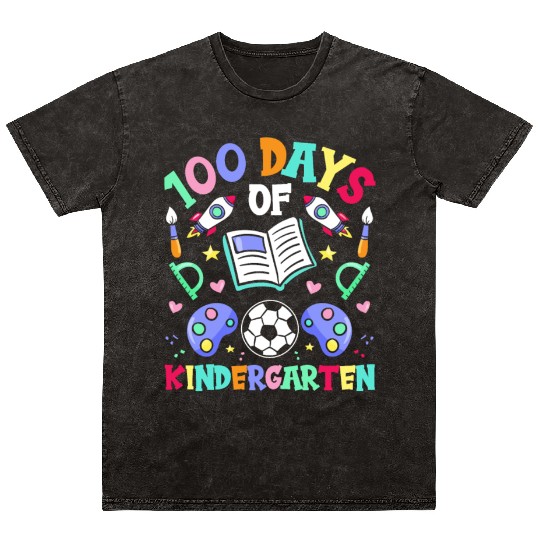100 Days Of Kindergarten Sayings Cute Team Sweet Mineral Wash T Shirts