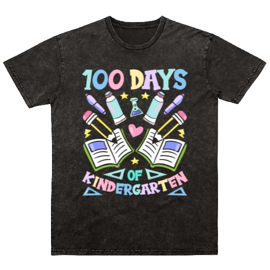 100 Days Of Kindergarten Sayings Sweet Team Cute Mineral Wash T Shirts