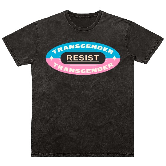 trans pride resist Mineral Wash T Shirts