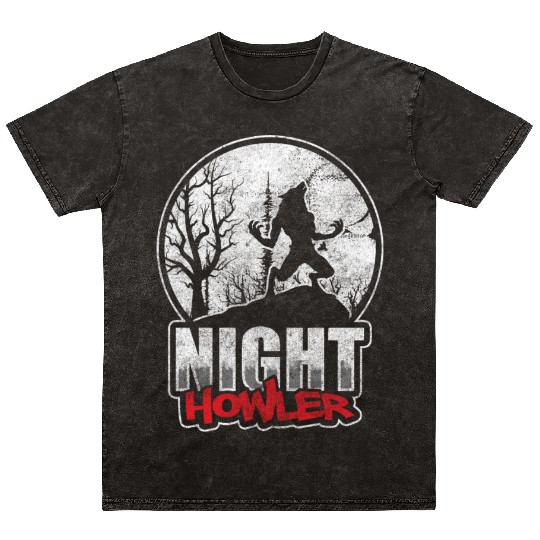 Werewolf Wolves Horror Mineral Wash T Shirts